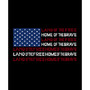 Women's Land of the Free American Flag Word Art Long Sleeve T-shirt