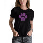Women's XOXO Dog Paw Word Art T-shirt