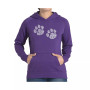 Women's Word Art Hooded Sweatshirt -Meow Cat Prints