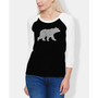 Women's Raglan Word Art Mama Bear T-shirt
