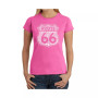 Women's T-Shirt with Route 66 Life Is A Highway Word Art