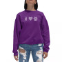 Women's Peace Love Dogs Word Art Crewneck Sweatshirt