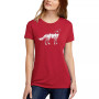 Women's Premium Blend Howling Wolf Word Art T-shirt