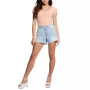 Women's Short-Sleeve Triangle Rhinestone Logo Bodysuit