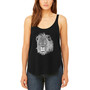 Women's Premium Word Art Flowy Lion Tank Top