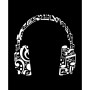 Women's Word Art Music Note Headphones Hooded Sweatshirt