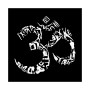 Women's Word Art Hooded Sweatshirt -The Om Symbol Out Of Yoga Poses