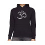 Women's Word Art Hooded Sweatshirt -The Om Symbol Out Of Yoga Poses