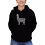 Women's Llama Mama Word Art Hooded Sweatshirt