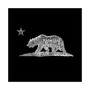 Women's Premium Word Art Flowy Tank Top- California Bear