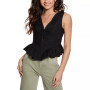 Women's Mackenzie Linen-Cotton Corset Top
