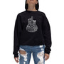 Women's Word Art Crewneck Languages Guitar Sweatshirt