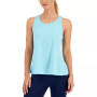 Women's Active Solid Pleated-Back Relaxed Tank Top, Created for Macy's
