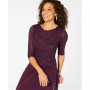 Sequined Lace Contrast Dress