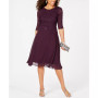 Sequined Lace Contrast Dress