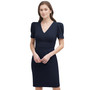 Puff-Sleeve Sheath Dress