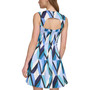 Women's Printed Back-Cutout Fit & Flare Dress