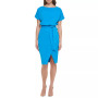 Blouson Wrap Dress