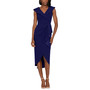 Women's Ruffled Tulip-Hem Sheath Dress