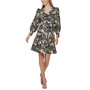 Women's V-Neck Empire-Waist Printed Dress