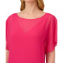 Chiffon-Overlay A-Line Dress