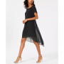 Chiffon-Overlay A-Line Dress