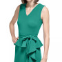 Women's Sleeveless Ruffled-Hem Sheath Dress