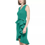 Women's Sleeveless Ruffled-Hem Sheath Dress