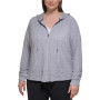 Ruched-Sleeve Zip Hoodie, XS-3X
