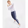 Women's Mesh Hoodie, Colorblocked Sports Bra & Striped Leggings