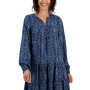 Women's Printed Long Sleeve Tiered Peasant Dress, Created for Macy's