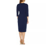 Women's Tie-Front 3/4-Sleeve Crepe Knit Dress