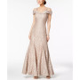 Off-The-Shoulder Lace Gown