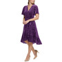 Women's Velvet Burnout Faux-Wrap Dress
