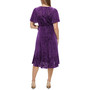 Women's Velvet Burnout Faux-Wrap Dress