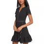 Women's Ruffled Faux-Wrap Dress