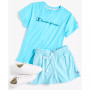 Women's Cotton Classic Crewneck Logo T-Shirt & Pull-On Drawstring Shorts