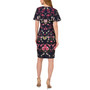 Women's Floral-Print Elbow-Sleeve Crepe Dress