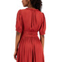 Women's Faux-Wrap Airflow Ruffle-Trim Midi Dress