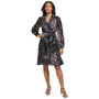 Women's Floral-Print Faux-Wrap Dress