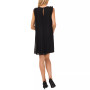 Women's Ruffled Sleeve Short Pleated Shift Dress