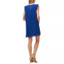Women's Ruffled Sleeve Short Pleated Shift Dress