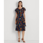 Women's Floral Ruffle-Trim Georgette Dress, Regular & Petite