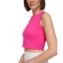 Women's Logo-Print Split-Neck Cropped Tank