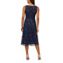 Women's Floral Sequin Embroidered Midi Dress