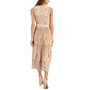 Women's Pleated Belted Faux-Wrap Maxi Dress
