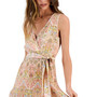 Women's Pleated Belted Faux-Wrap Maxi Dress