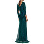 Women's Metallic Cape-Sleeve Gown