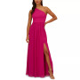 One-Shoulder Chiffon Gown