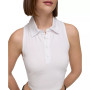 Women's Racerback Polo Crop Top